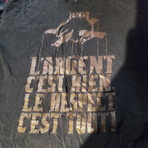 XL gfg streetwear rap francais l'Argent c'est rien le respect c'est tous gold